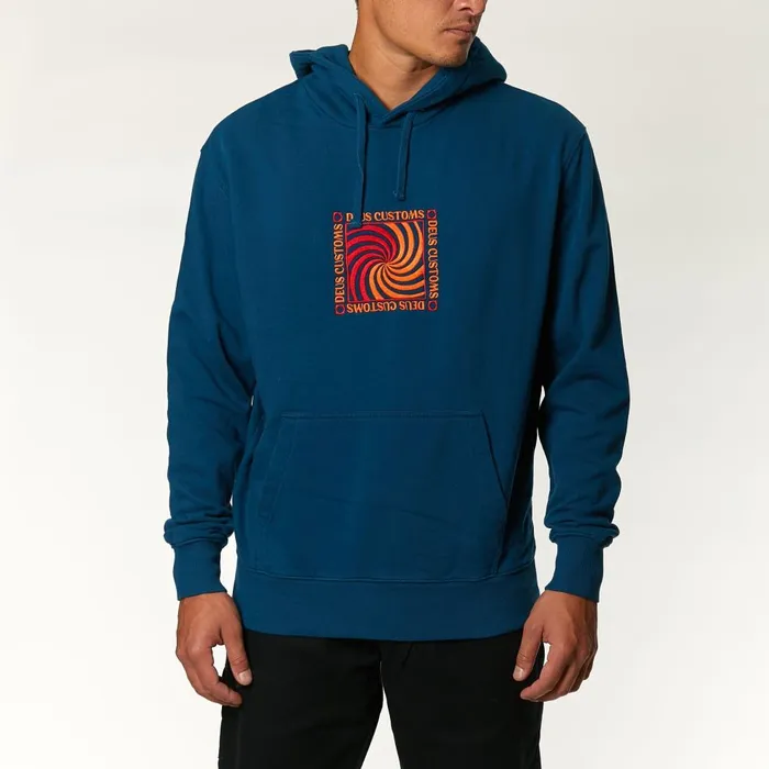 Men Yang Hoodie 8211 Moroccan Blue Deus Ex Machina HoodiesFleece Men Yang Hoodie 8211 Moroccan Blue Deus Ex Machina HoodiesFleece