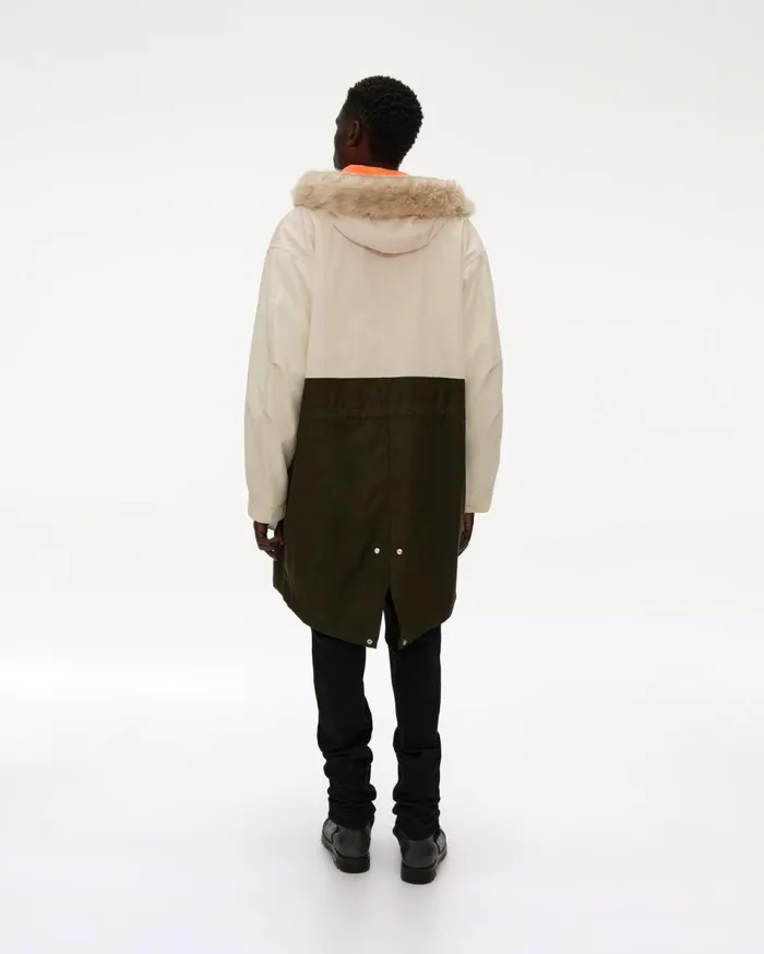 Outerwear Men Helmut Lang Nylon Contrast Parka Winter Whiteriver Rock