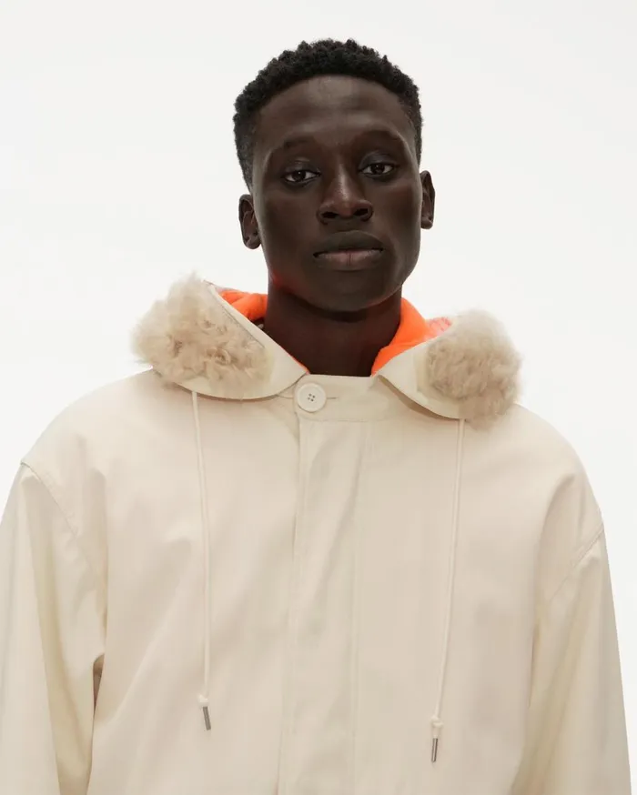 Outerwear Men Helmut Lang Nylon Contrast Parka Winter Whiteriver Rock