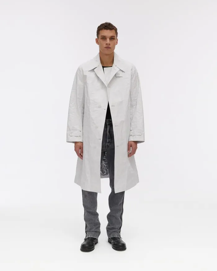 Outerwear Men Helmut Lang Rain Mac Jacket Chalk