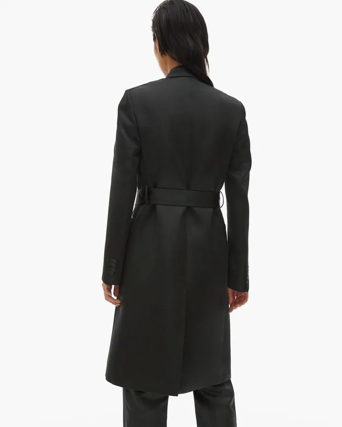 Outerwear Women Helmut Lang Heavy Satin Coat Forest
