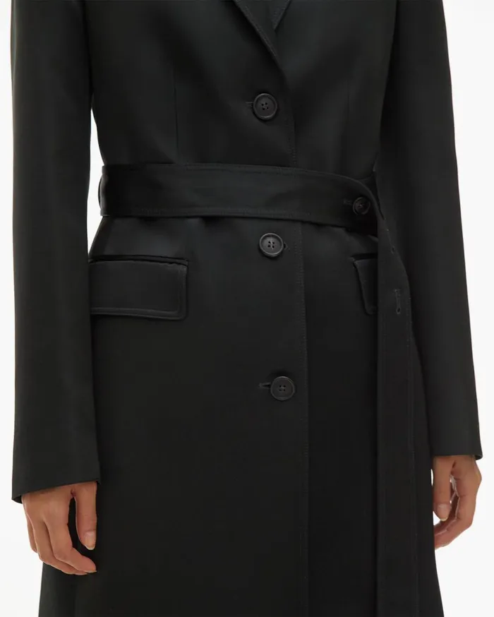 Outerwear Women Helmut Lang Heavy Satin Coat Forest