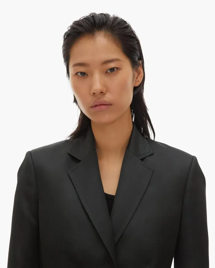Outerwear Women Helmut Lang Heavy Satin Coat Forest