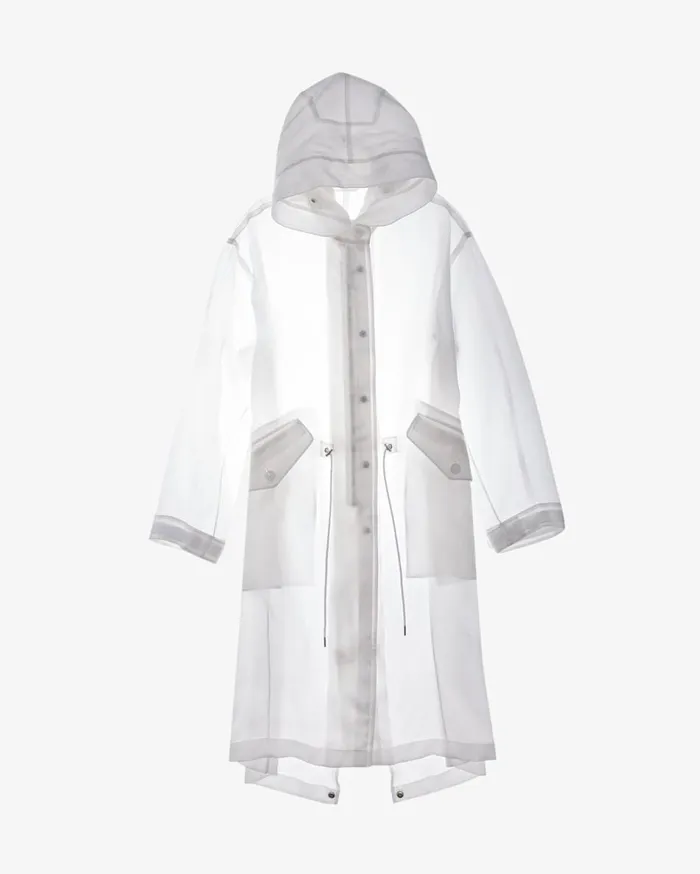 Outerwear Women Helmut Lang Satin Organza Parka Dove