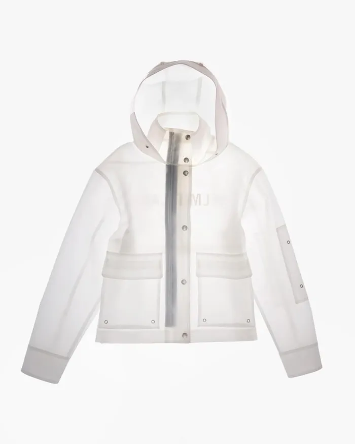 Outerwear Women Helmut Lang Vinyl Rain Jacket Powdered Ecru