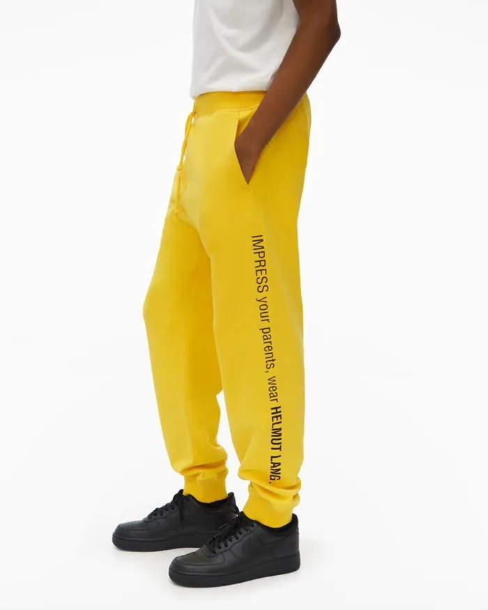 Pants Men Helmut Lang Impress Sweatpant Laser Yellow
