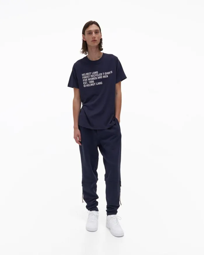 Pants Men Helmut Lang Laced Sweatpant Admiral Blue