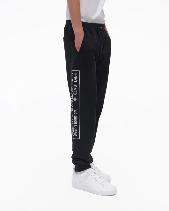 Pants Men Helmut Lang School Sweatpant Basalt Black