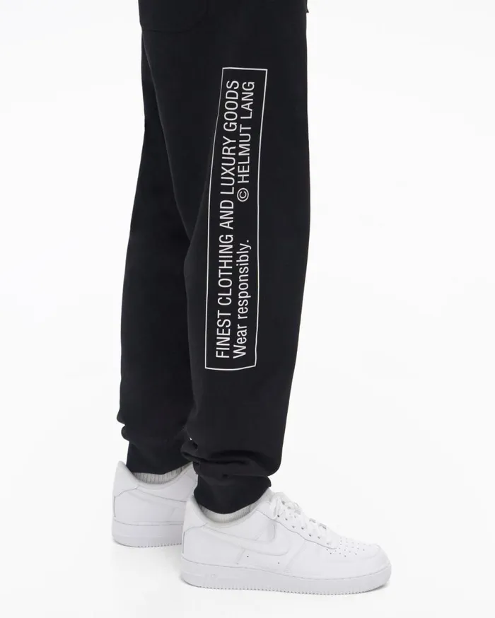 Pants Men Helmut Lang School Sweatpant Basalt Black