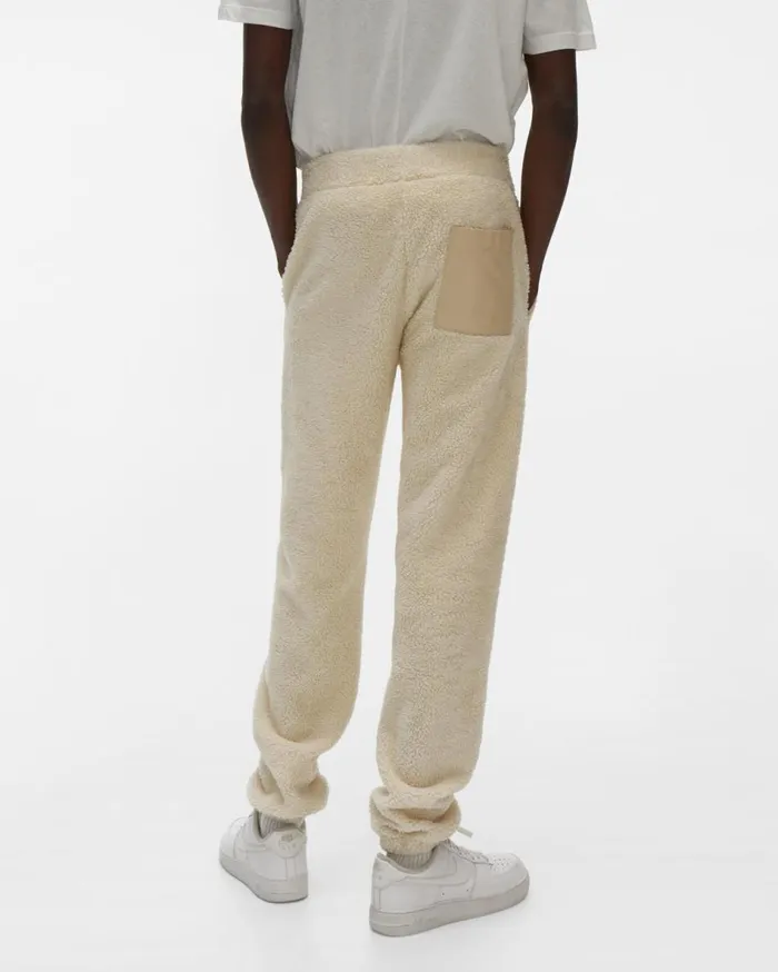 Pants Men Helmut Lang Shaggy Fleece Sweatpant Winter White