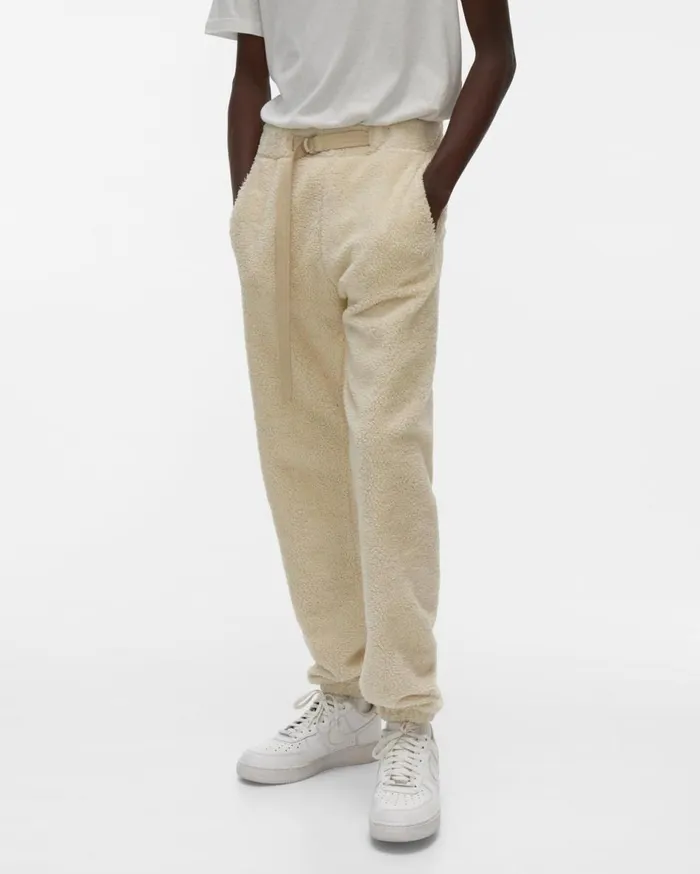 Pants Men Helmut Lang Shaggy Fleece Sweatpant Winter White