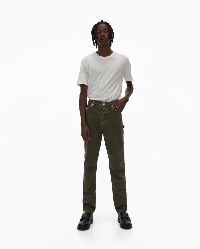 Pants Men Helmut Lang Strap Jean Birch Green Stone