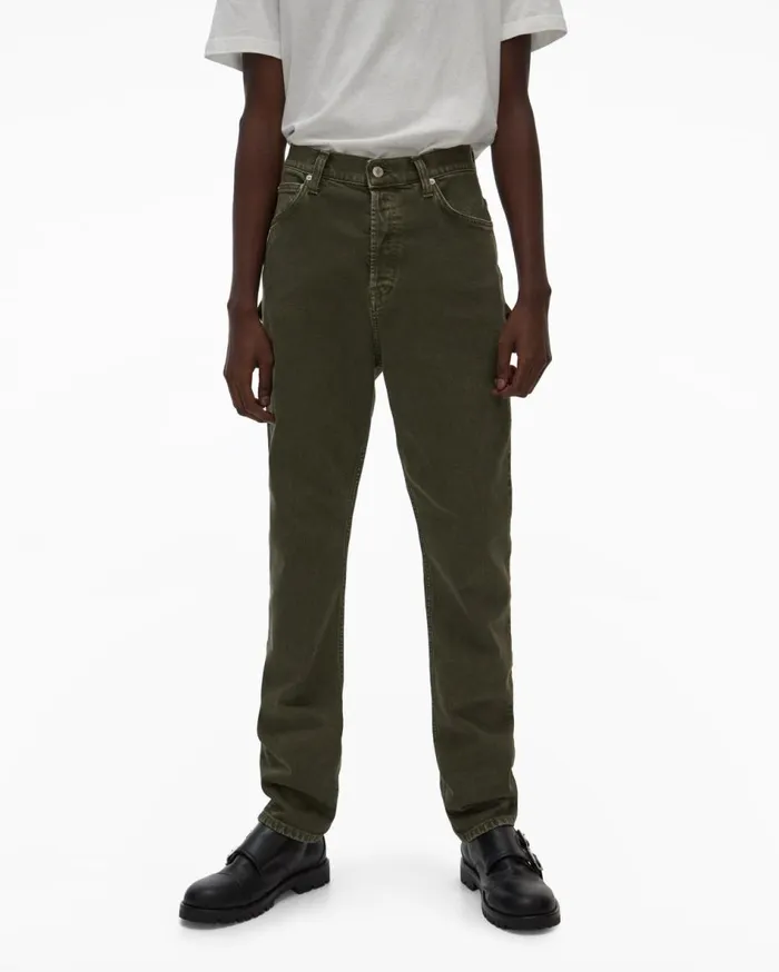 Pants Men Helmut Lang Strap Jean Birch Green Stone