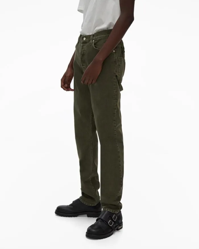 Pants Men Helmut Lang Strap Jean Birch Green Stone