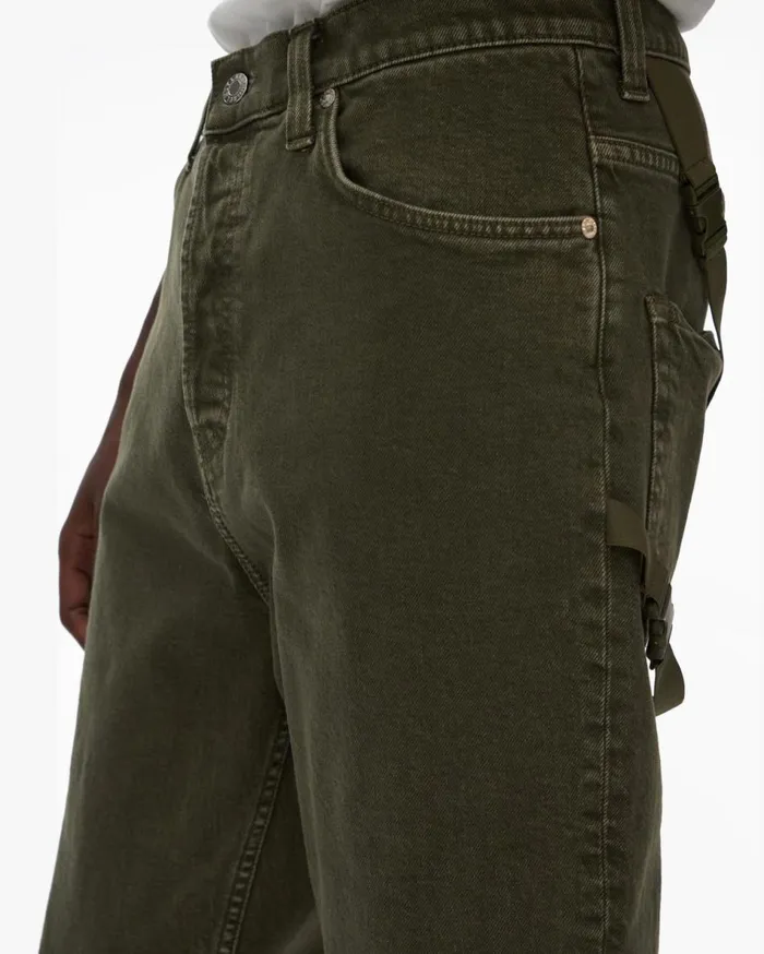 Pants Men Helmut Lang Strap Jean Birch Green Stone