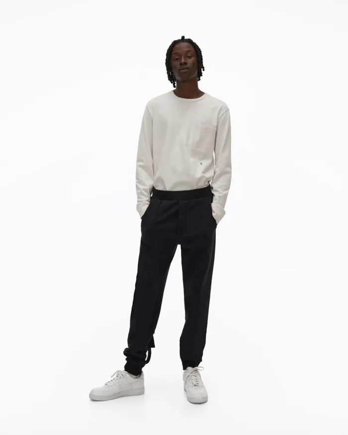 Pants Men Helmut Lang Strap Sweatpant Basalt Black