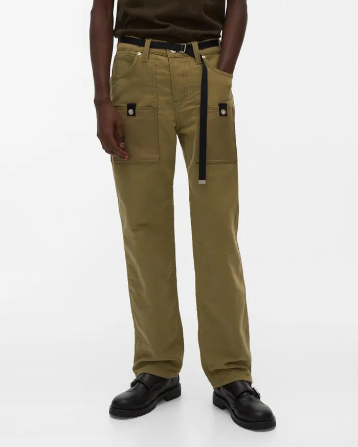Pants Men Helmut Lang Tracker Lo Easy Jean Pale Moss