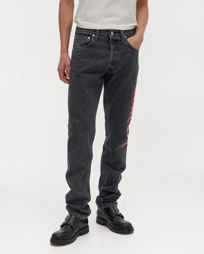 Pants Men Helmut Lang Willie Norris Masc Hi Straight Jean Acc Midnight Stone Universe