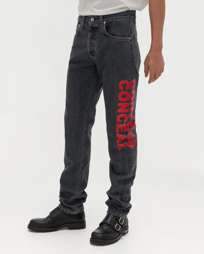 Pants Men Helmut Lang Willie Norris Masc Hi Straight Jean Acc Midnight Stone Universe
