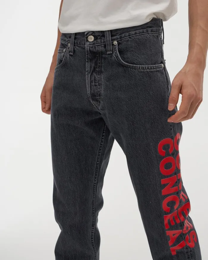 Pants Men Helmut Lang Willie Norris Masc Hi Straight Jean Acc Midnight Stone Universe