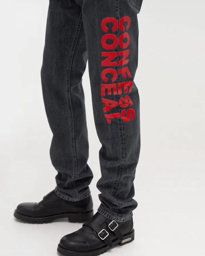 Pants Men Helmut Lang Willie Norris Masc Hi Straight Jean Acc Midnight Stone Universe