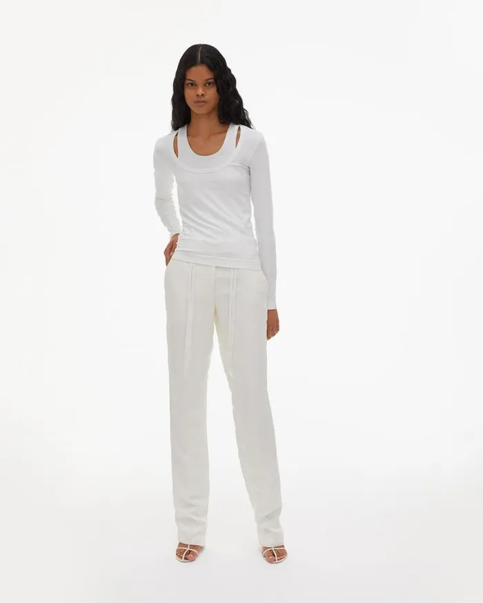 Pants Women Helmut Lang Cady Suit Pant Ivory