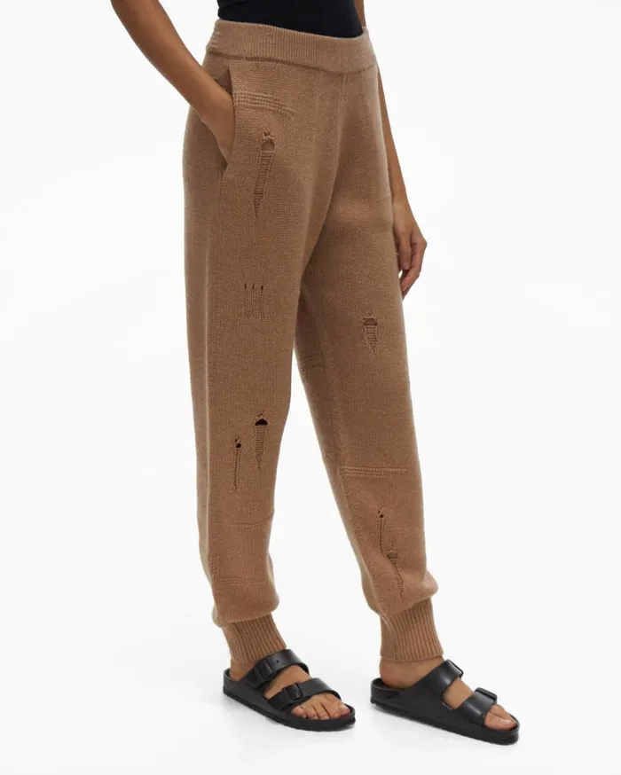 Pants Women Helmut Lang Distressed Pant Camel