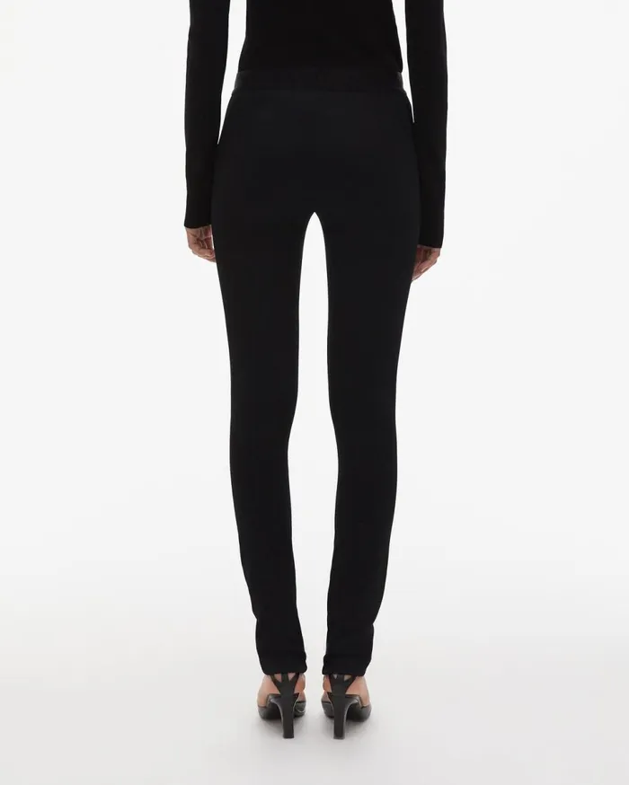 Pants Women Helmut Lang Double Needle Rib Legging Black