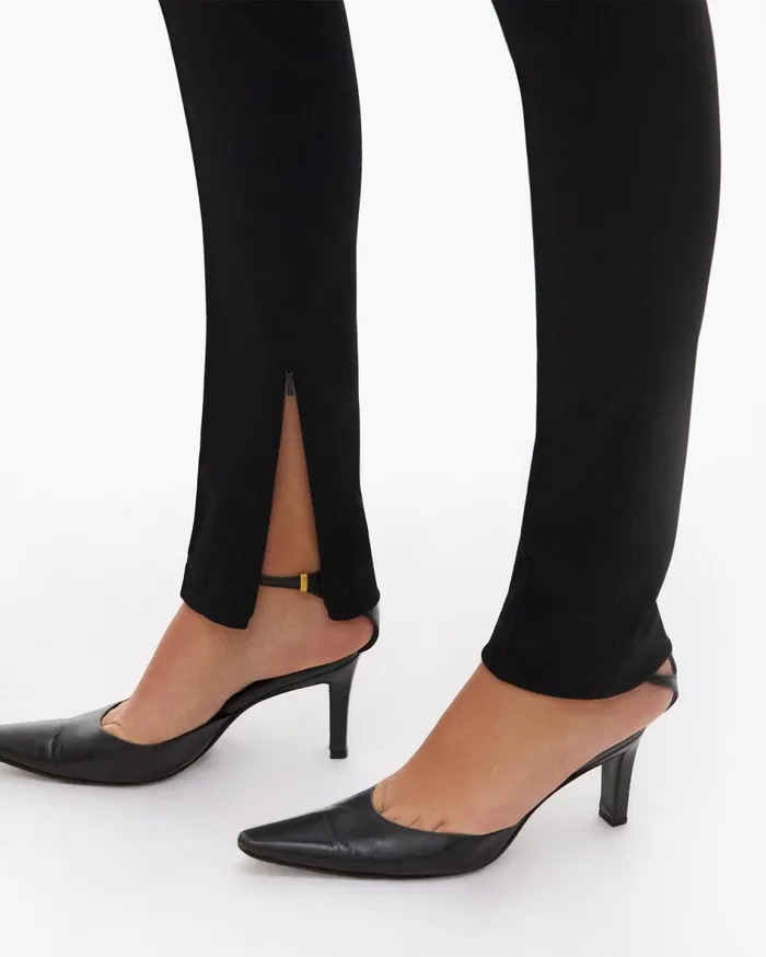 Pants Women Helmut Lang Double Needle Rib Legging Black