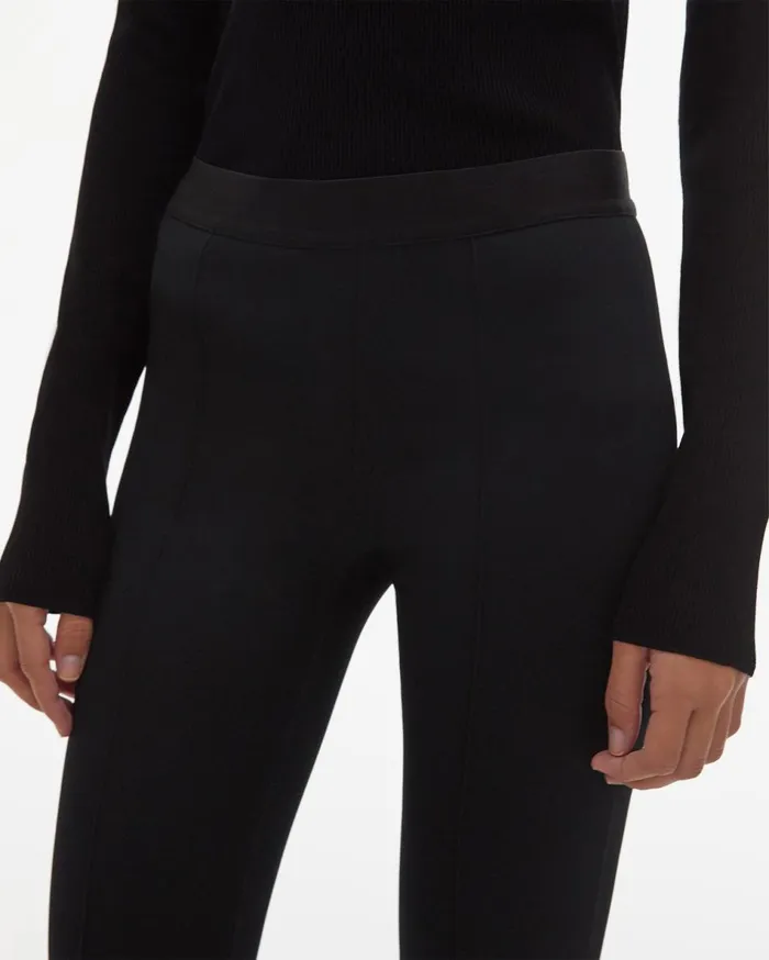 Pants Women Helmut Lang Double Needle Rib Legging Black
