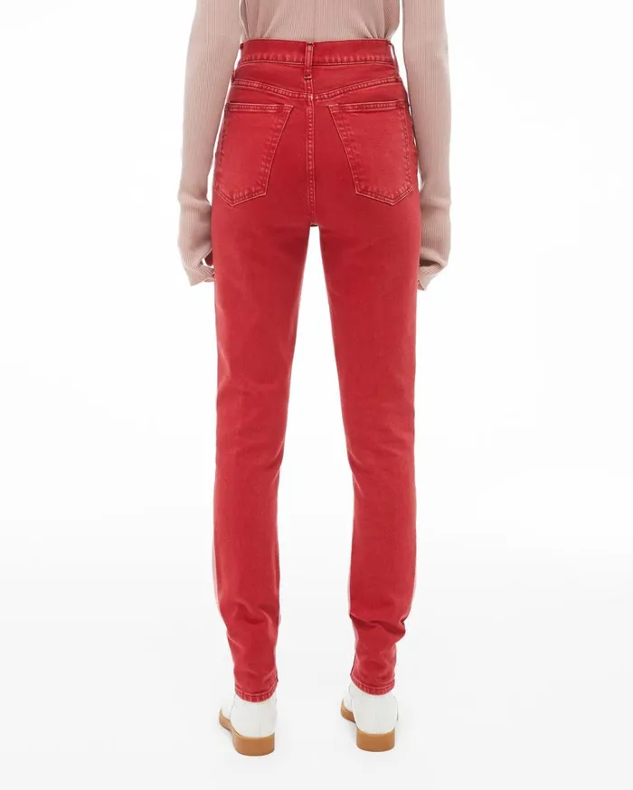 Pants Women Helmut Lang Femme Hi Spikes Jean Acc Oxidized Red Stone