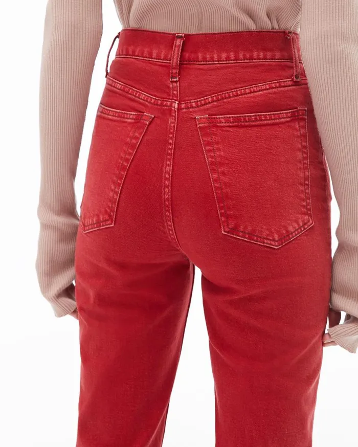Pants Women Helmut Lang Femme Hi Spikes Jean Acc Oxidized Red Stone