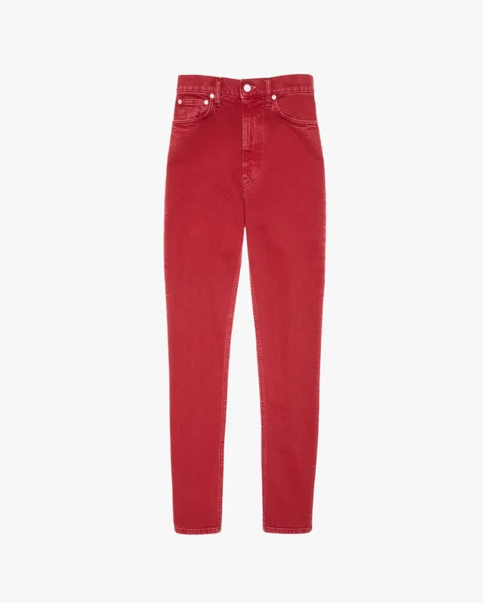 Pants Women Helmut Lang Femme Hi Spikes Jean Acc Oxidized Red Stone