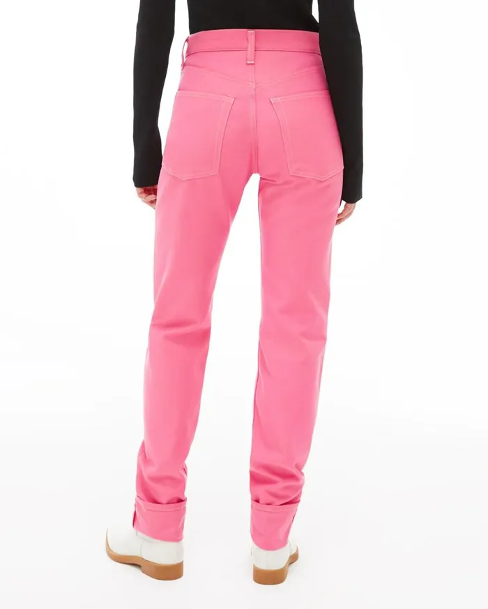 Pants Women Helmut Lang Masc Hi Straight Jean Prism Pink