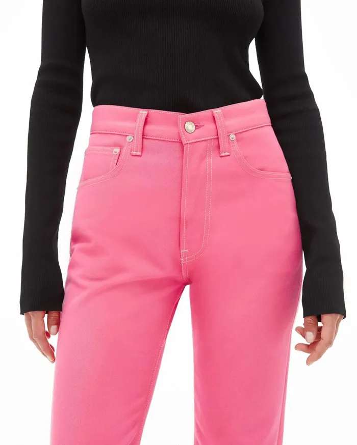Pants Women Helmut Lang Masc Hi Straight Jean Prism Pink