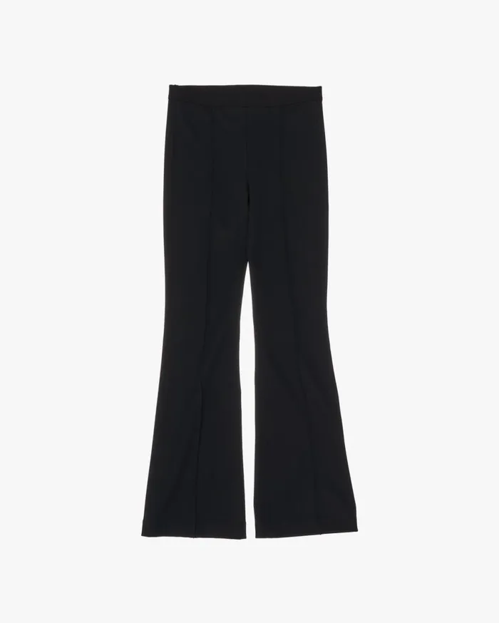 Pants Women Helmut Lang Ribbed Cropped Flare Legging Black