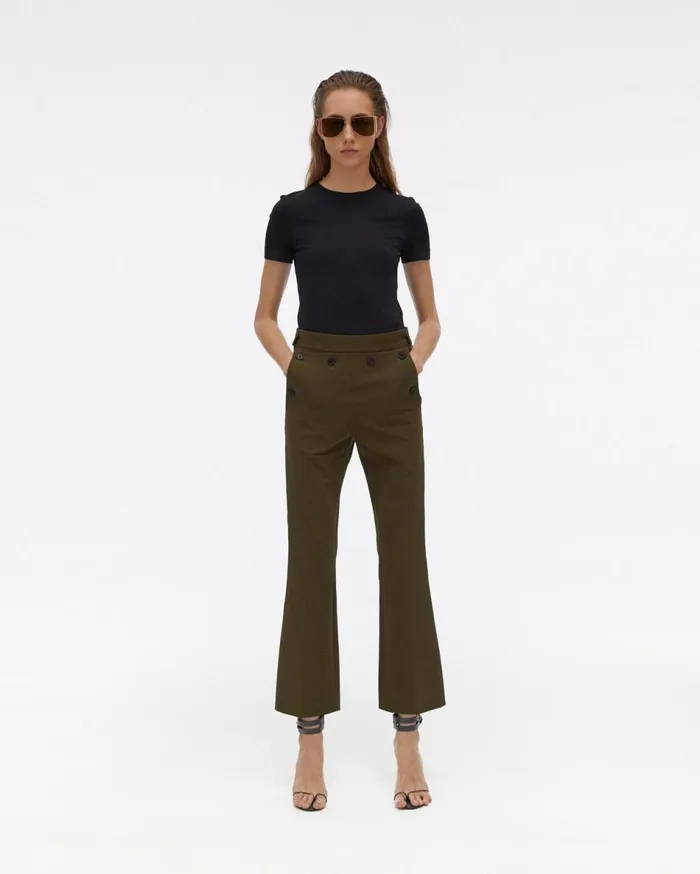 Pants Women Helmut Lang Rider Crop Pant Sage