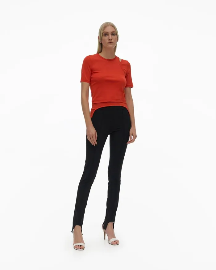 Pants Women Helmut Lang Seamed Legging Black