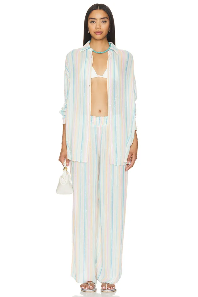 Pants Women Lovers and Friends Catalina Pant Rainbow Stripe Multi Pants Women Lovers and Friends Catalina Pant Rainbow Stripe Multi