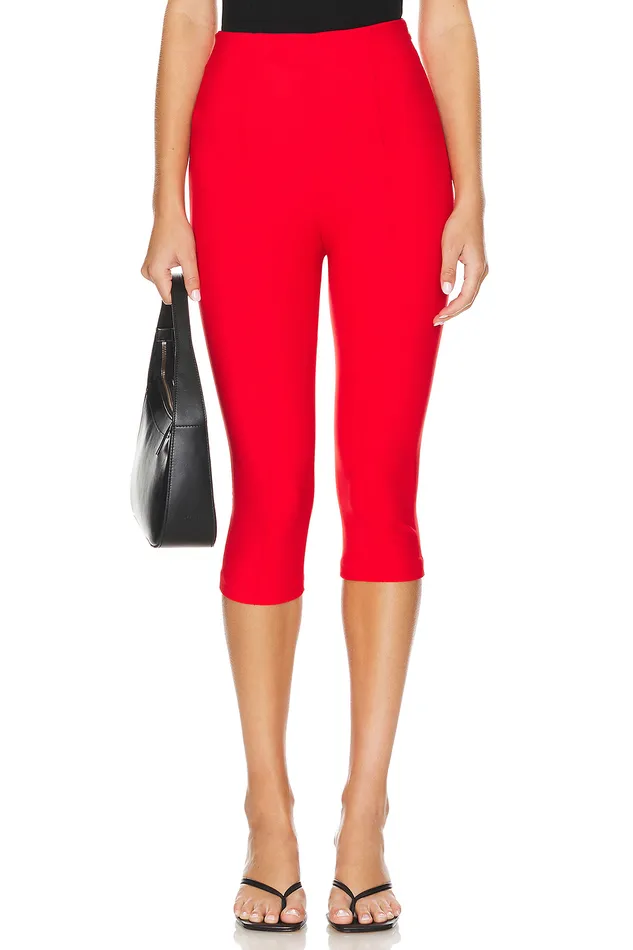 Pants Women Lovers and Friends Cindy Cropped Capri Pant Red