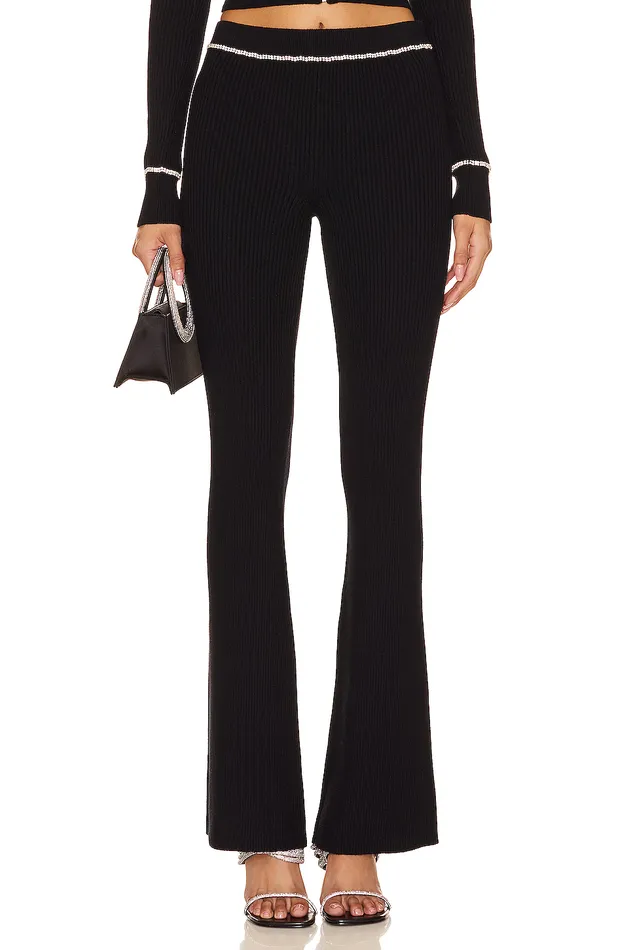Pants Women Lovers and Friends Dani Knit Embellished Pant Black