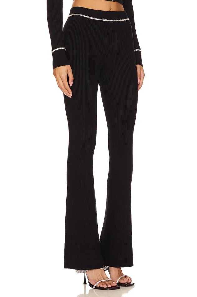 Pants Women Lovers and Friends Dani Knit Embellished Pant Black Pants Women Lovers and Friends Dani Knit Embellished Pant Black