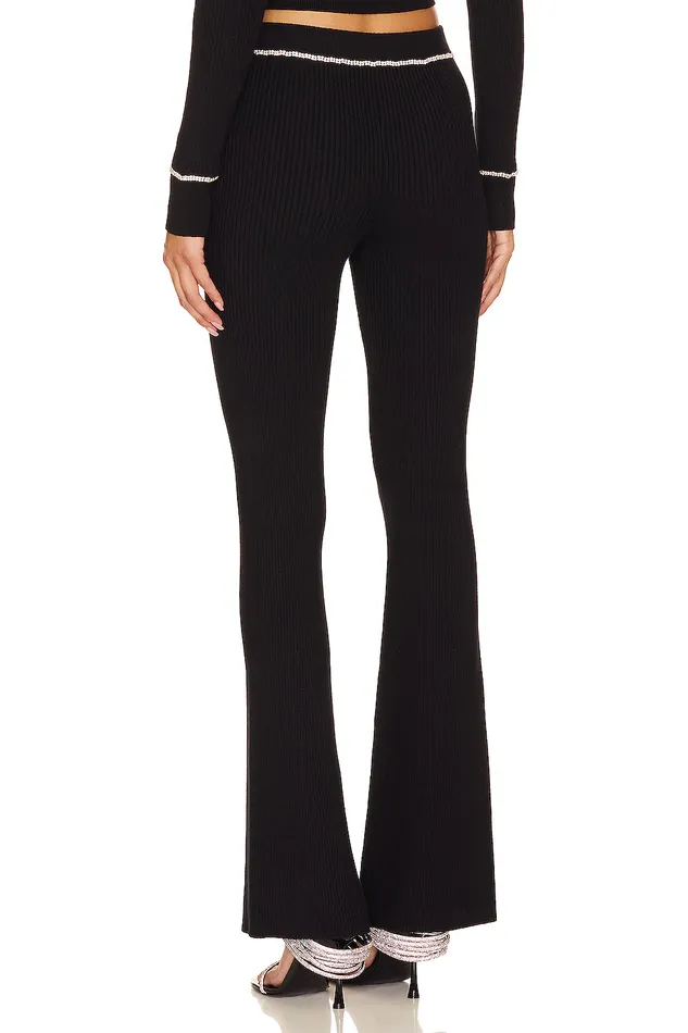 Pants Women Lovers and Friends Dani Knit Embellished Pant Black Pants Women Lovers and Friends Dani Knit Embellished Pant Black