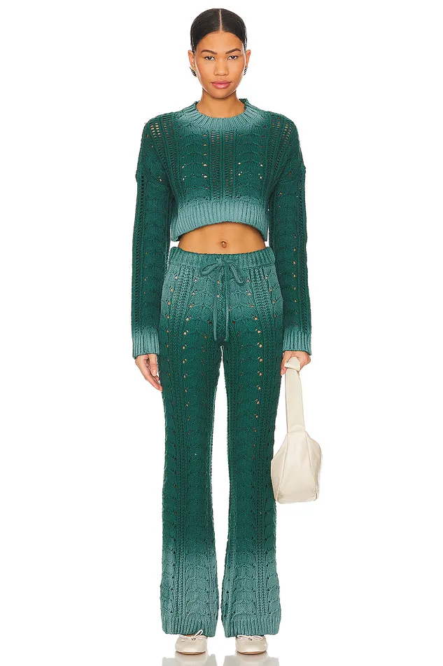 Pants Women Lovers and Friends Jelissa Ombre Knit Pant Green Ombre Pants Women Lovers and Friends Jelissa Ombre Knit Pant Green Ombre
