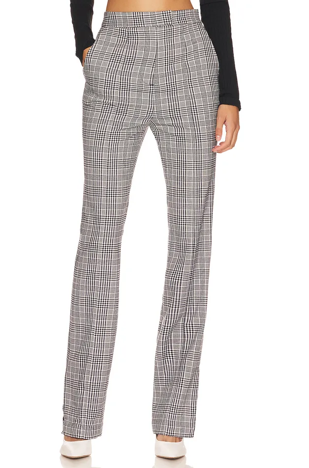 Pants Women Lovers and Friends Patton Pant Black White Check