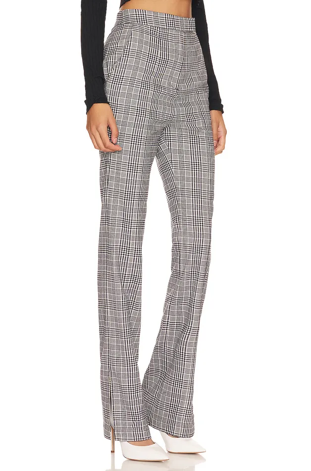 Pants Women Lovers and Friends Patton Pant Black White Check Pants Women Lovers and Friends Patton Pant Black White Check