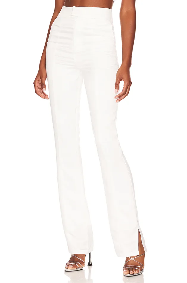 Pants Women Lovers and Friends Troy Split Hem Pant White