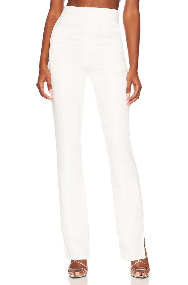 Pants Women Lovers and Friends Troy Split Hem Pant White Pants Women Lovers and Friends Troy Split Hem Pant White