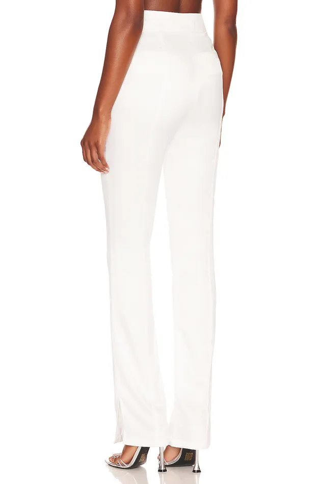 Pants Women Lovers and Friends Troy Split Hem Pant White Pants Women Lovers and Friends Troy Split Hem Pant White