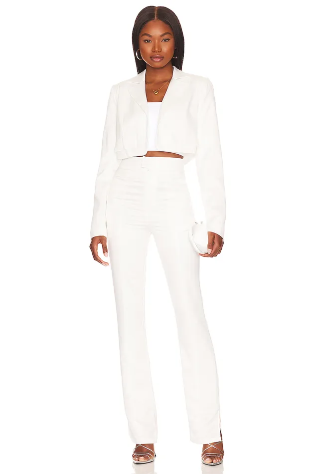 Pants Women Lovers and Friends Troy Split Hem Pant White Pants Women Lovers and Friends Troy Split Hem Pant White